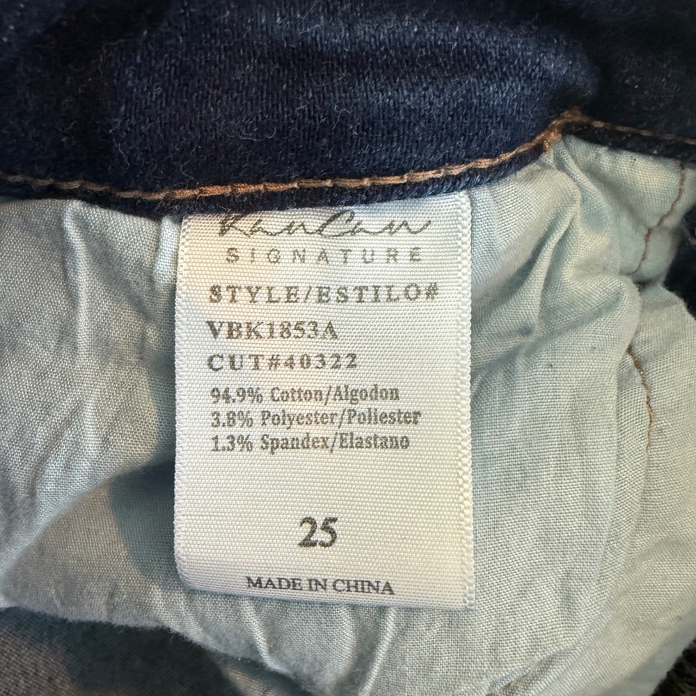 KanCan Signature Ankle Skinny Jeans Womens 25 Dark Wash Blue VBK1853A - Picture 8 of 9